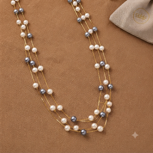 Grey & White Necklace