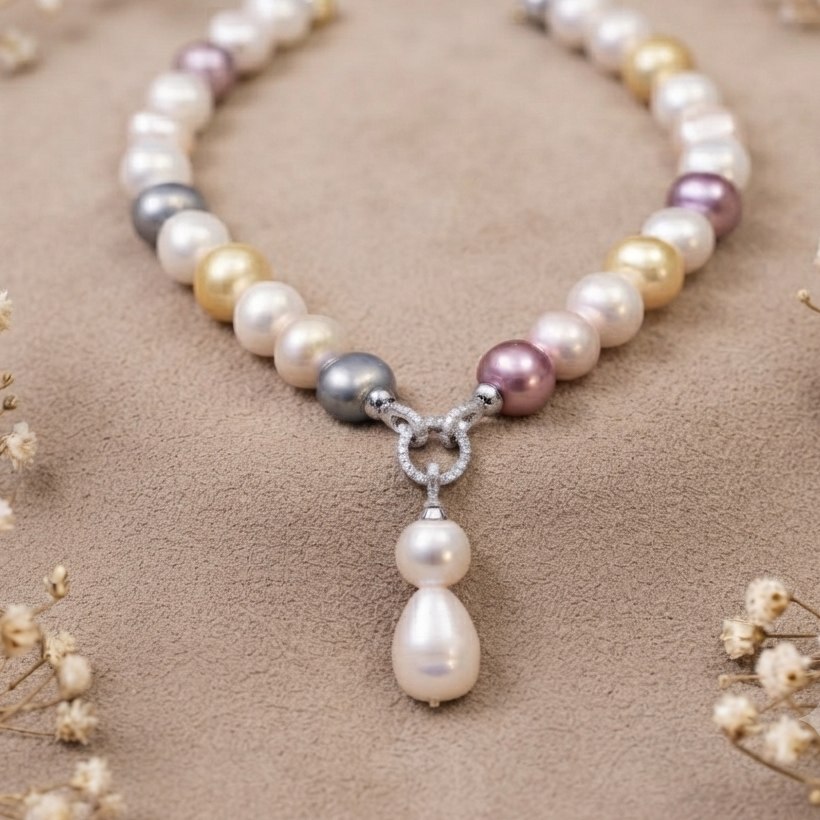 Multi Pearl Beads Necklace