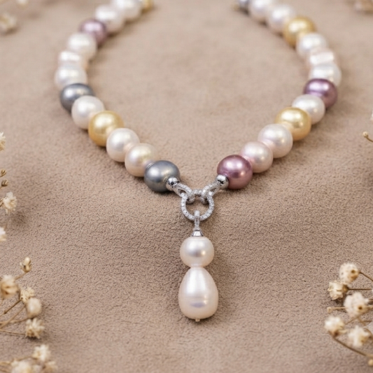Multi Pearl Beads Necklace