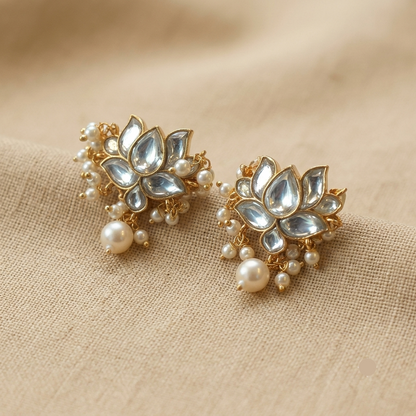 Kundan lotus Earrings