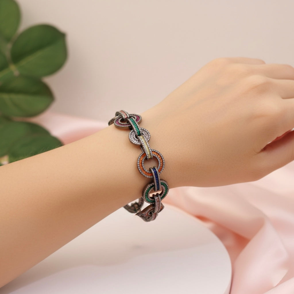 Multicoloured Tennis Bracelet