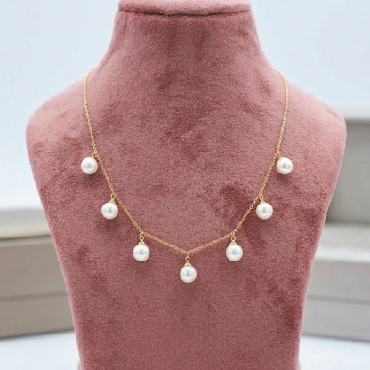 Gold Droplet Chain Necklace