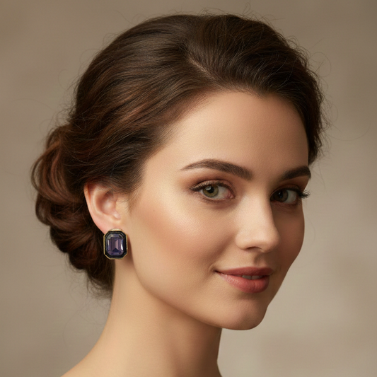 Imperial Violet Gem Studs