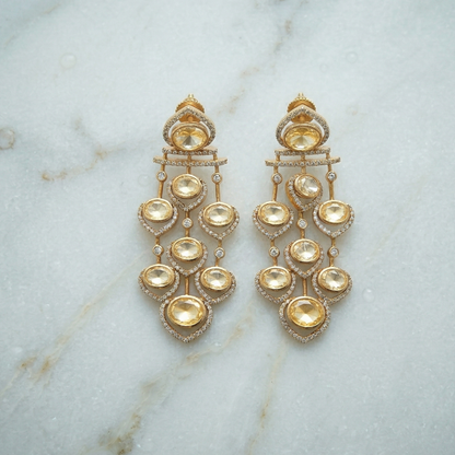 Rukhsar Polki Drop Earrings
