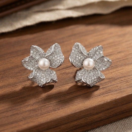 Moonlit Garden Pearl Studs