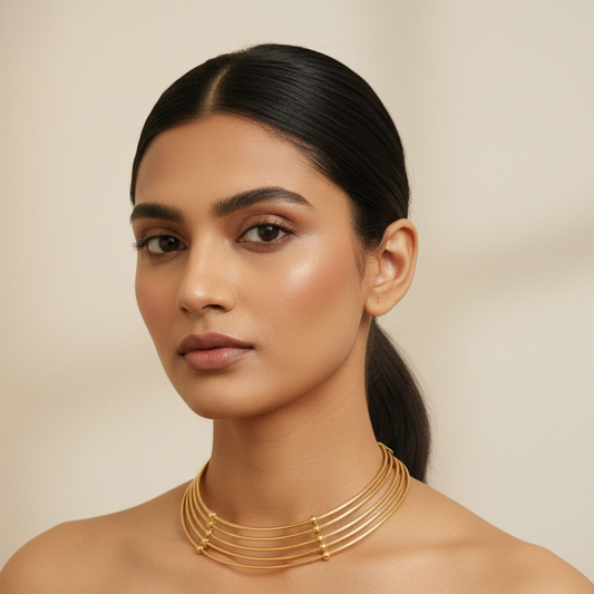 Aurelia Gold Layered Choker