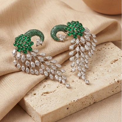 Peacock Zirconia Earrings