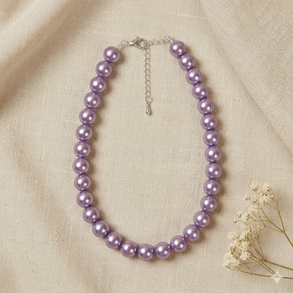 Lilac Pearl Necklace