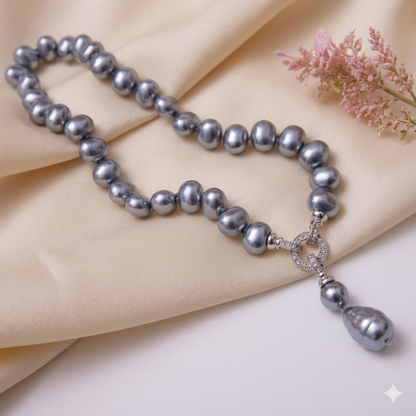 Aarohi Grey Pearl Necklace