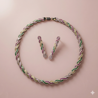 Multi Colour AD Necklace