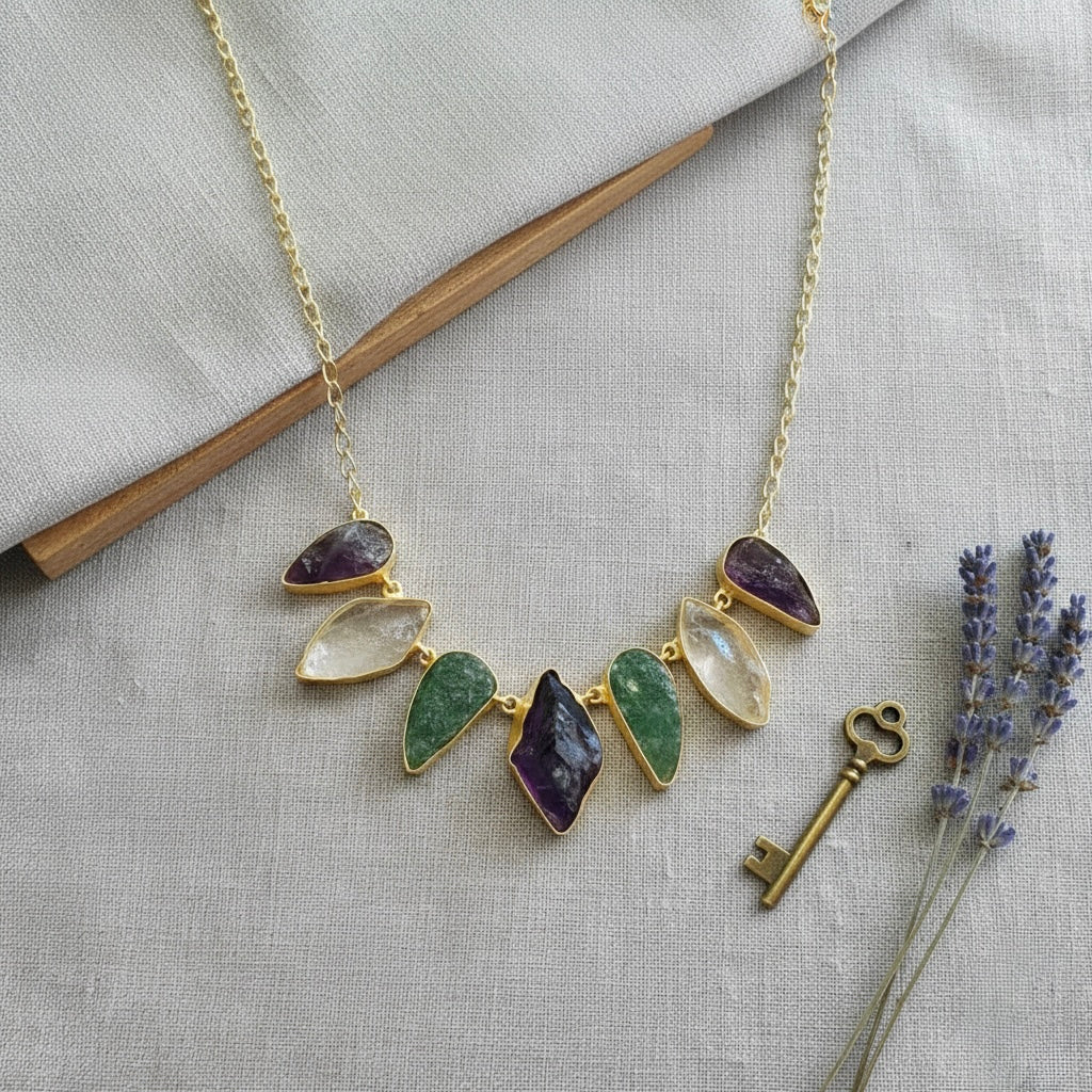 Natural Stone Multi Necklace