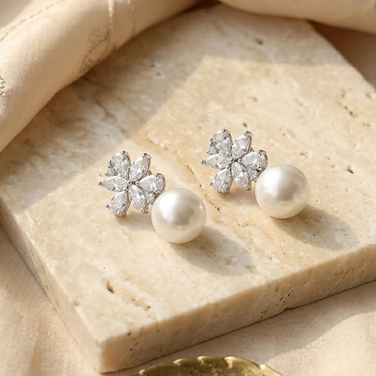 Pihu Pearl Stud Earrings