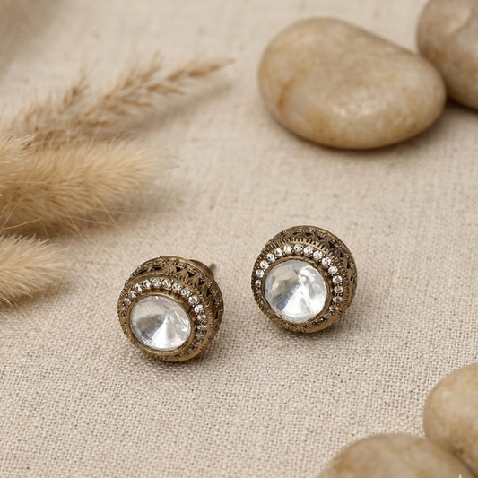 Nishtha Polki Stud Earrings
