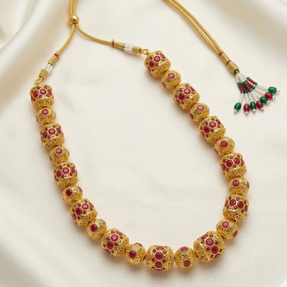 Gold Coral Hasli Necklace