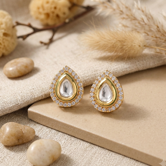Kundan Teardrop Earrings