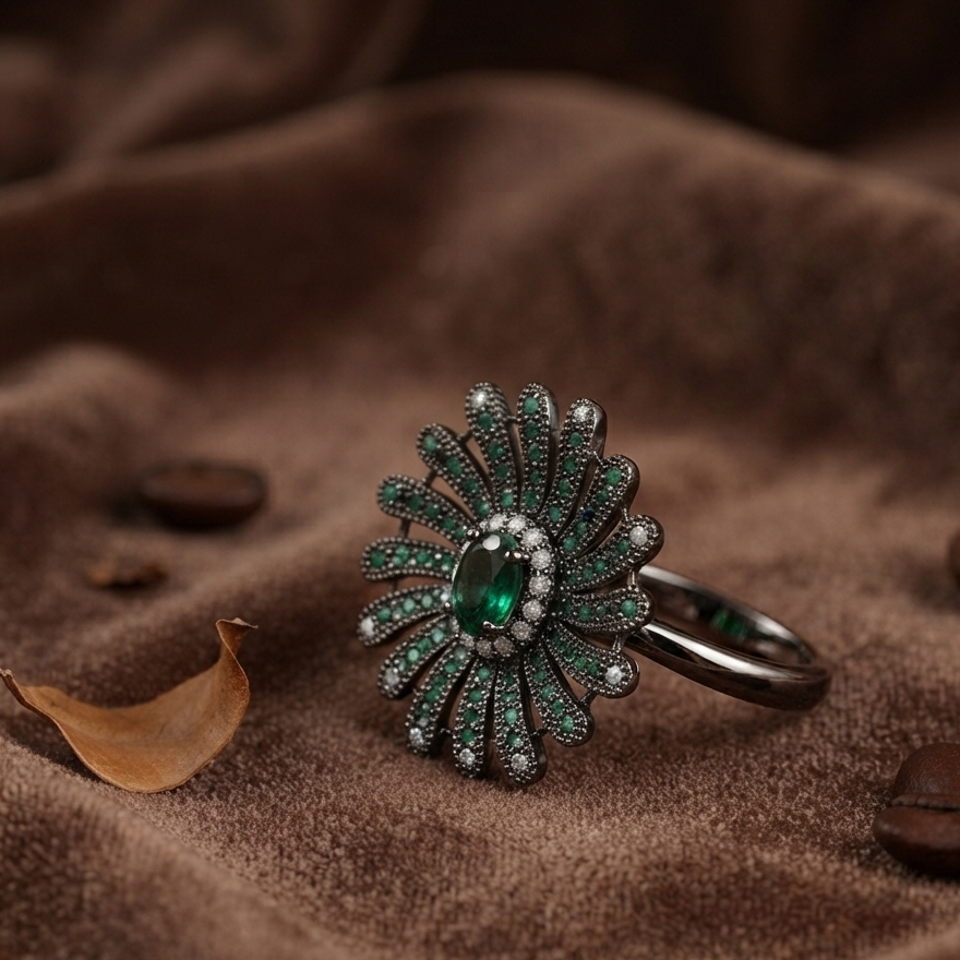 Vincy Flora Zirconia Ring