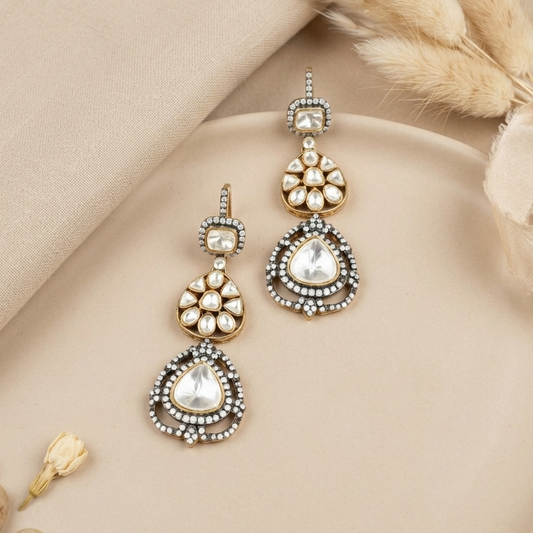 Megha Polki drop Earrings