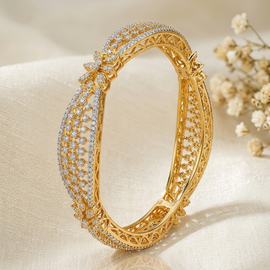 Karishma Gold Toned Bangle