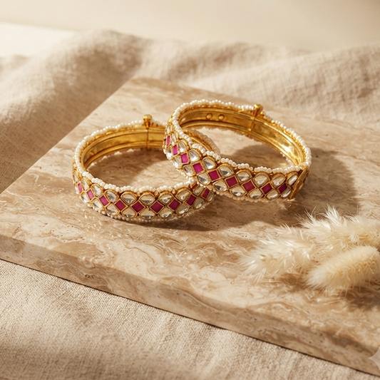 Ruby Polki Bangle