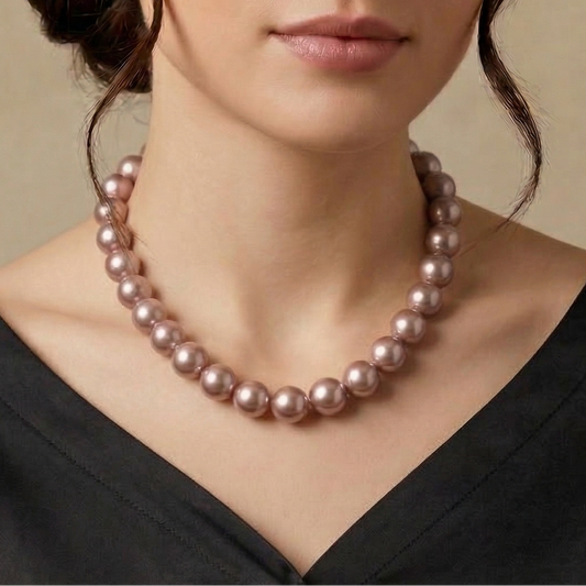 Copper Toned Pearl Necklace