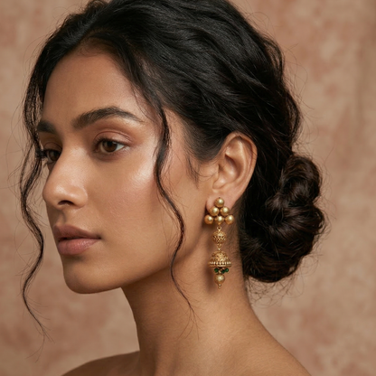 Temple Jhumki Earrings