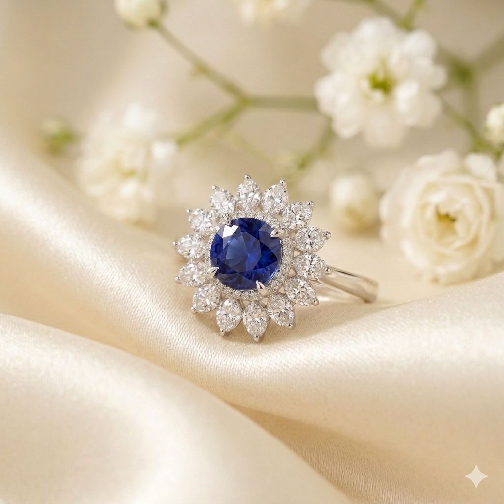 Blue Ad stone ring