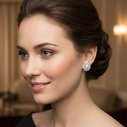 Majestic Pearl Crown Studs