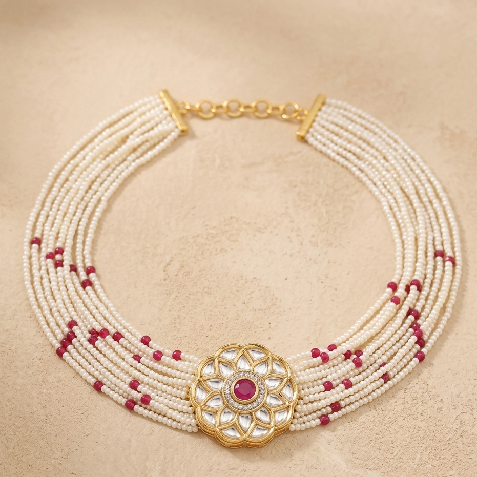 Mishika Kundan Choker Necklace