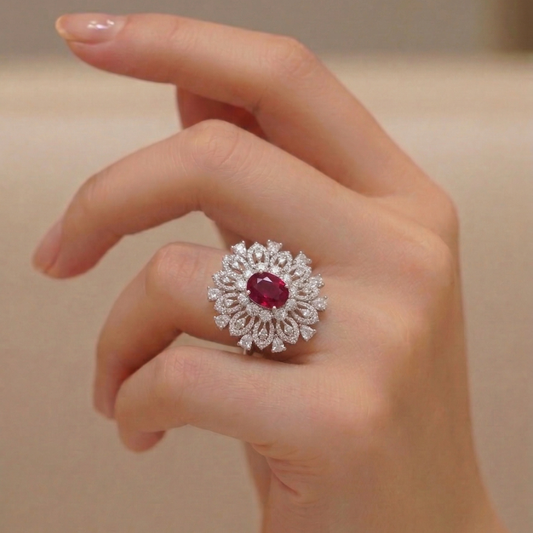 Ruby red ad ring