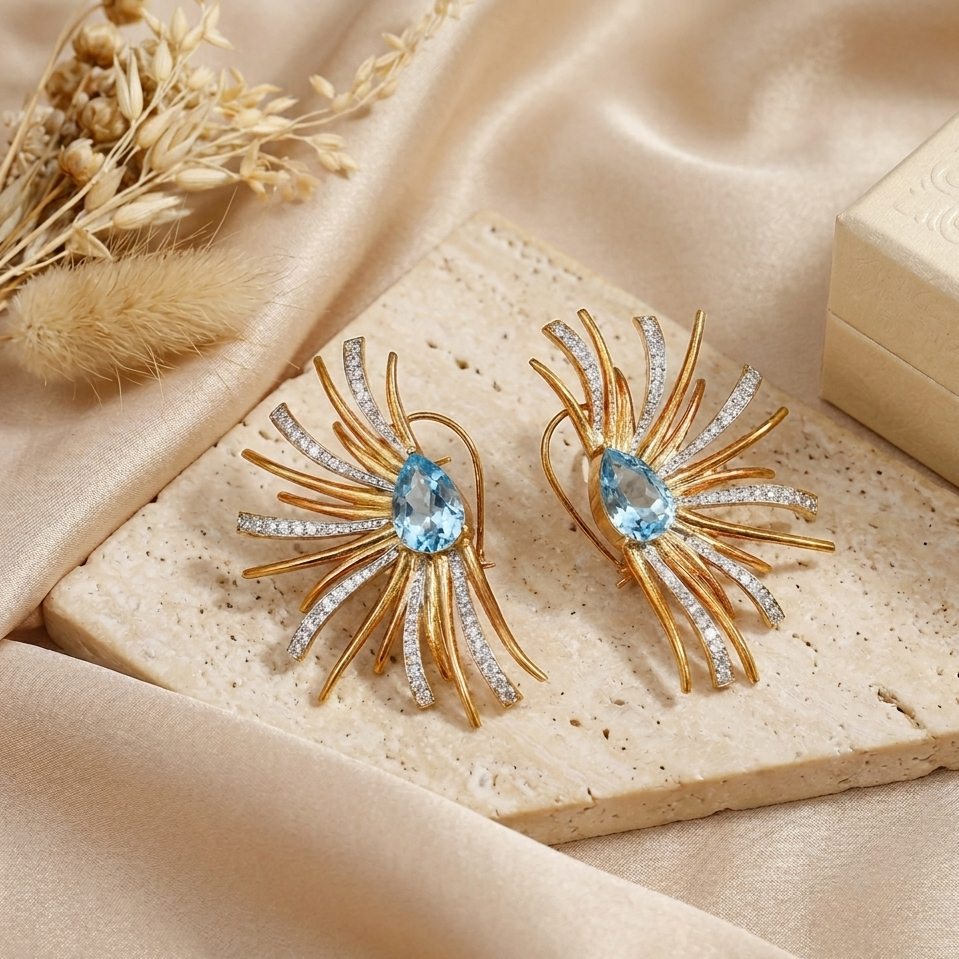 Sara Powder Blue Earrings