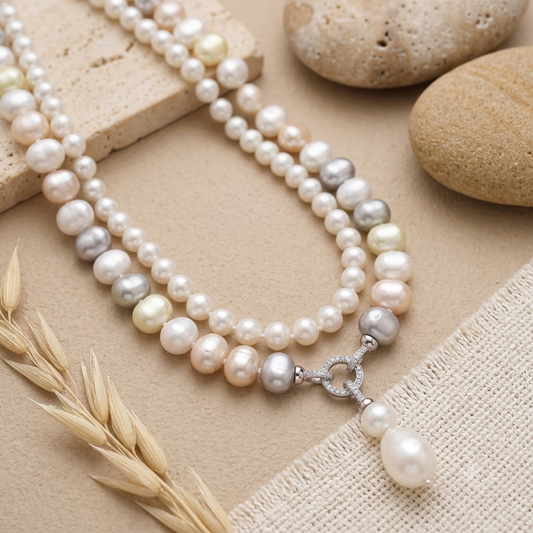 Dastoor Pastels Layered Necklace