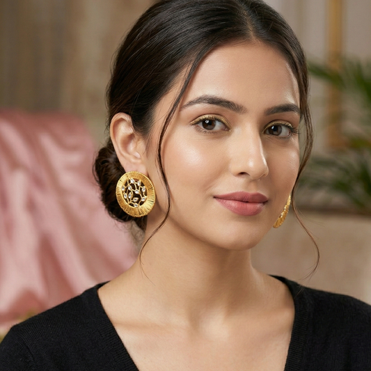 Aadab Modern Kundan Earrings