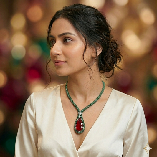 Ruhani Ruby Drop Necklace