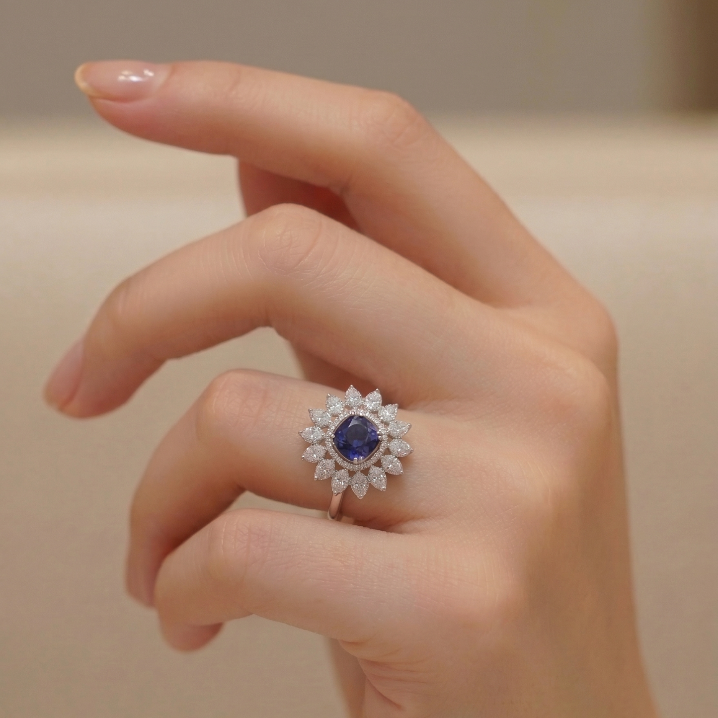 Blue Ad stone ring