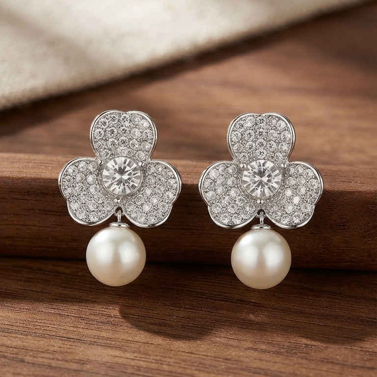 Ivory Bloom Luxe Earrings