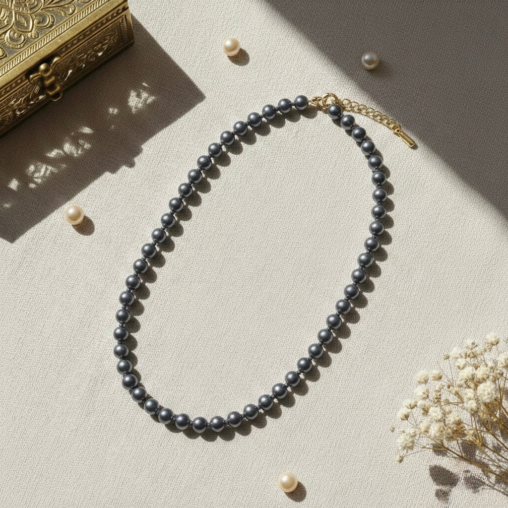 Grey Pearls Necklace