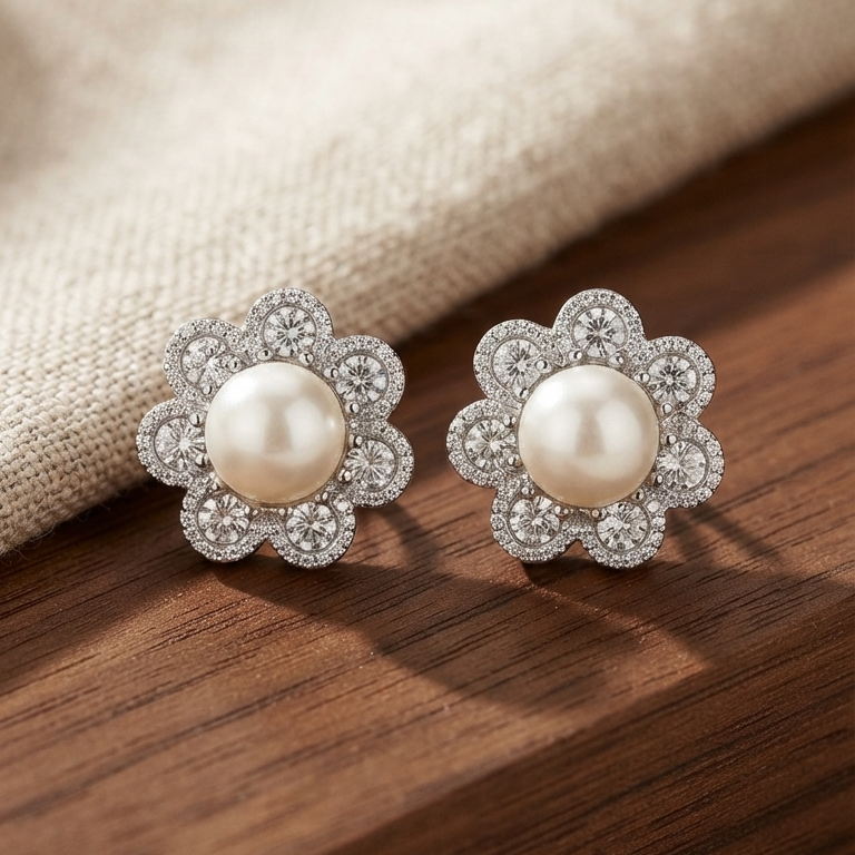 Royal Pearl Petal Studs