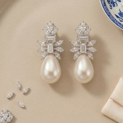 Unshaped Zirconia Earrings