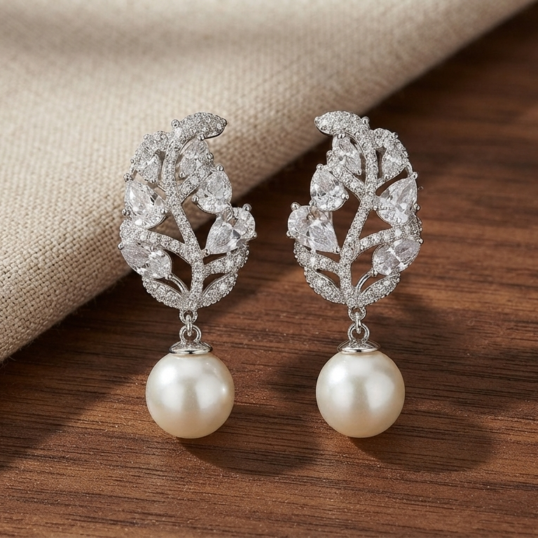 Ivory Bloom Crystal Drops