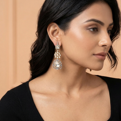 Megha Polki drop Earrings