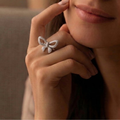 zirconia ad butterfly ring