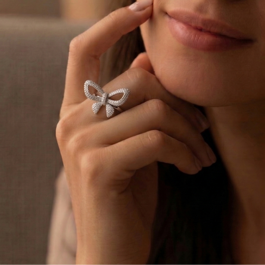 zirconia ad butterfly ring