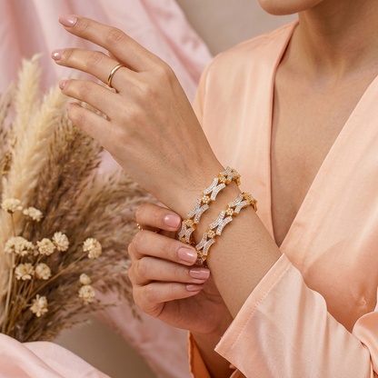 Meenakshi  Zirconia Bangles