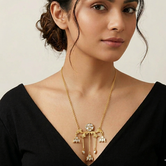 Royal Lotus Drop Necklace