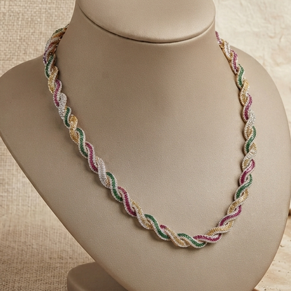 Multi Colour AD Necklace