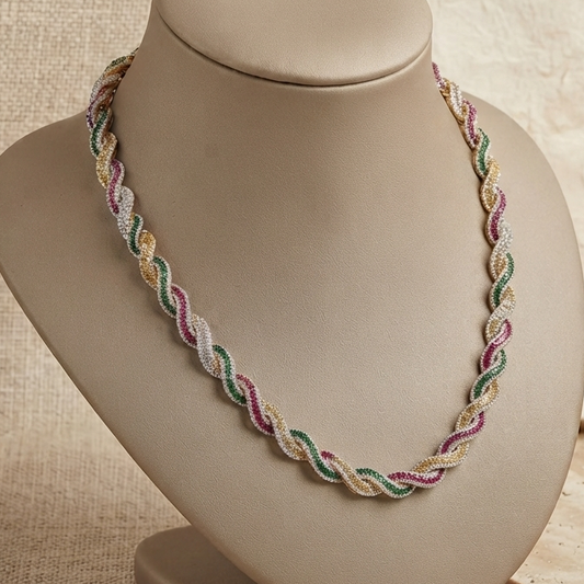 Multi Colour AD Necklace