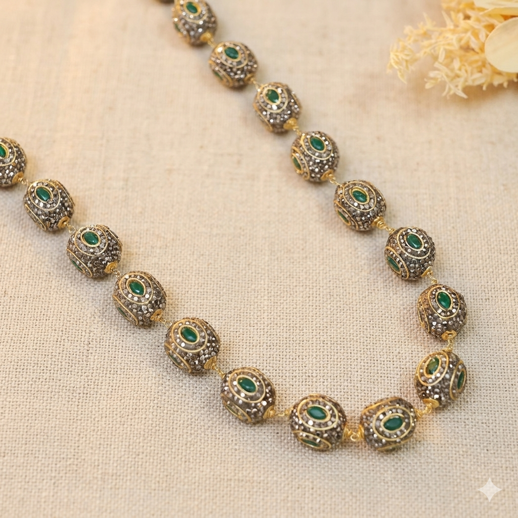 Green Metallic Necklace