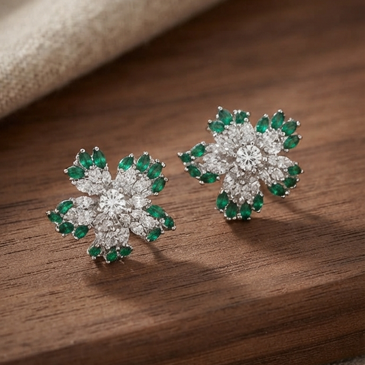 Emerald Bloom Luxe Earrings