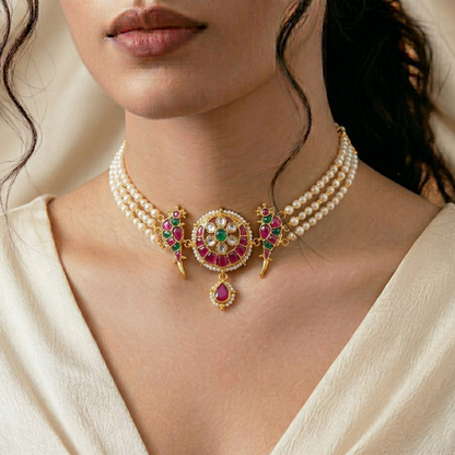 The Rajvari floral choker