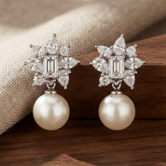 Roselle Crystal Bloom Earrings